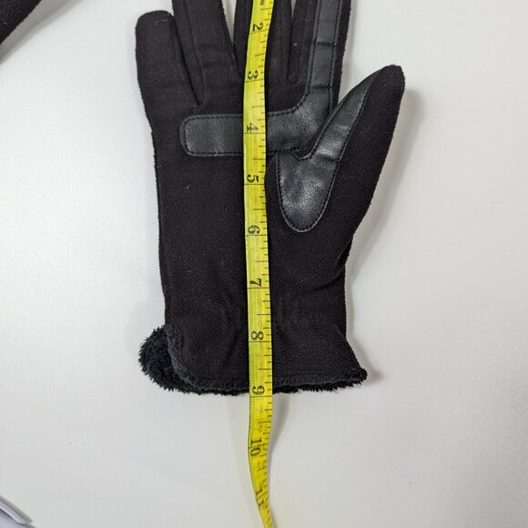 isotoner womens Stretch Fleece Gloves With Microluxe Lining and Smart Touch Tech - Picture 5 of 6